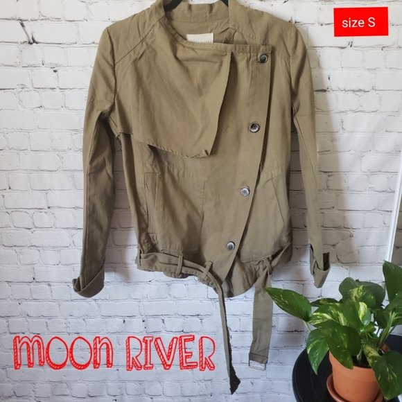 Moon River Military Green Utility Jacket Small - Picture 1 of 10